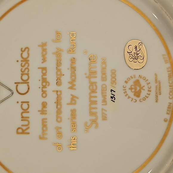 Vintage Kern Collectible Plate "Summertime" - Picture 3 of 5